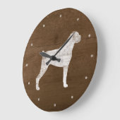 Grande Horloge Ronde Silhouette de boxe (Angle)