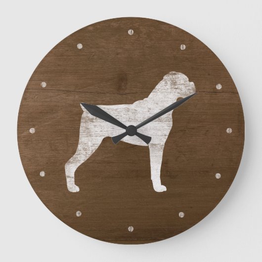Grande Horloge Ronde Silhouette de boxe (Recto)