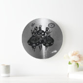 Grande Horloge Ronde Silhouette Steampunk Process (Maison)