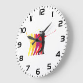 Grande Horloge Ronde Silhouettes de Golfer (Angle)