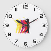 Grande Horloge Ronde Silhouettes de Golfer (Recto)