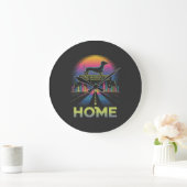 Grande Horloge Ronde Silhouettes de teckel longs, ombres plus longues d (Maison)