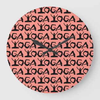 Grande Horloge Ronde Silhouettes de yoga
