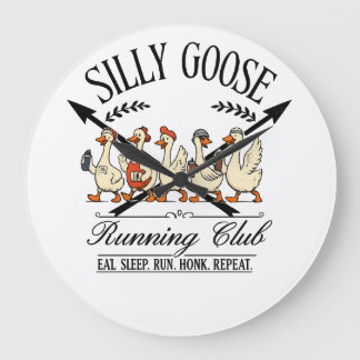 Grande Horloge Ronde Silly Goose Runner