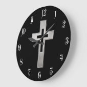 Grande Horloge Ronde Silver Christian cross (Angle)