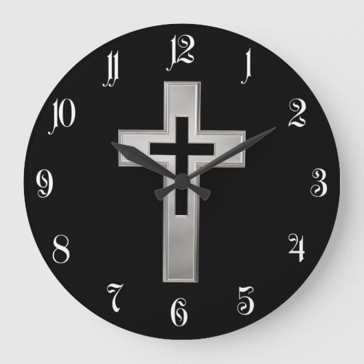 Grande Horloge Ronde Silver Christian cross (Recto)