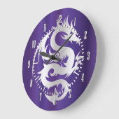 Grande Horloge Ronde Silver Dragon on Imperial Purple (Angle)