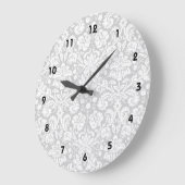 Grande Horloge Ronde Silver gray damask (Angle)