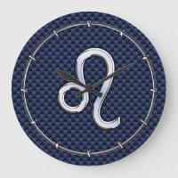 Silver Leo Zodiac symbole de la marine carbon Fibe