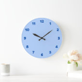 Grande Horloge Ronde Simple bleu (Maison)