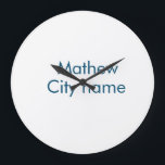 Grande Horloge Ronde simple lettre initiale monogramme ajouter votre no<br><div class="desc">conception</div>