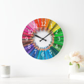 Grande Horloge Ronde Simple Lovely Colorful | Wall Clock (Maison)