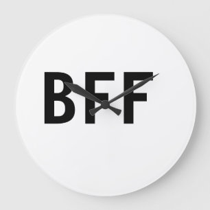 Grande Horloge Ronde Simple minimal BFF meilleures amies famille nom pe