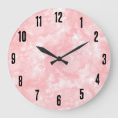 Grande Horloge Ronde Simple moderne élégant rose (Recto)