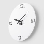 GRANDE HORLOGE RONDE SIMPLE MODERNE MODERNE MONOGRAM ÉLÉGANT CHIC STYLE (Angle)