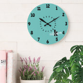 Grande Horloge Ronde Simple Moderne Monogramme
