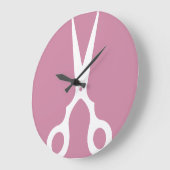 Grande Horloge Ronde Simple Vector Scissors (Angle)