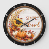 Grande Horloge Ronde Simplement Bénis Automne (Recto)