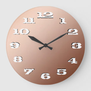 Grande Horloge Ronde Simplicité de cuivre d'élégance