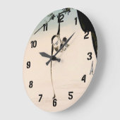 Grande Horloge Ronde Singe et la réflexion de lune (Angle)