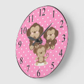 Grande Horloge Ronde Singes (Angle)