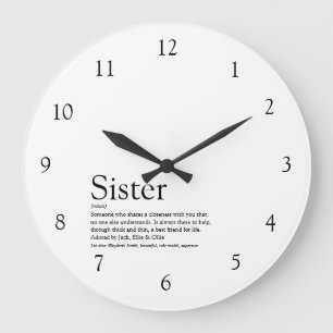 Grande Horloge Ronde Sister Definition Quota Black and White