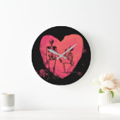 Grande Horloge Ronde Skeleton Love (Maison)