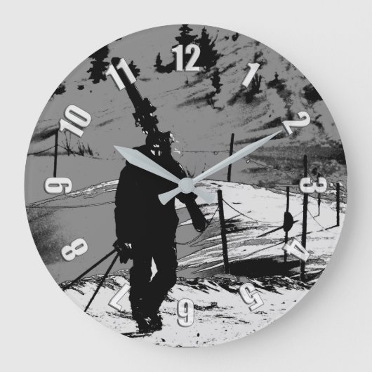 Grande Horloge Ronde Skier de nuit - Ski de descente (Recto)