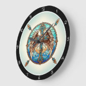 Grande Horloge Ronde Sky Hues Winged Cross (Angle)