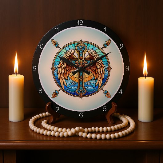 Grande Horloge Ronde Sky Hues Winged Cross