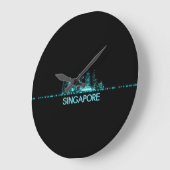 Grande Horloge Ronde Skyline de Singapour (Angle)