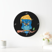 Grande Horloge Ronde Sleepy Owl Thunder_Cove (Maison)