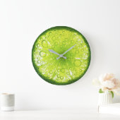 Grande Horloge Ronde Slice Juicy Lime Round Wall Clock (Maison)