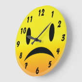 Grande Horloge Ronde Smilie Face (Angle)