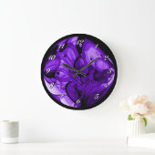 Grande Horloge Ronde Smokey purple Abstract Wall Clock (Maison)