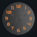 Grande Horloge Ronde Snakeskin noir<br><div class="desc">Black Snakeskin Large Clock</div>