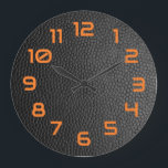 Grande Horloge Ronde Snakeskin noir<br><div class="desc">Black Snakeskin Large Clock</div>