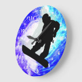 Grande Horloge Ronde Snowboarder (Angle)