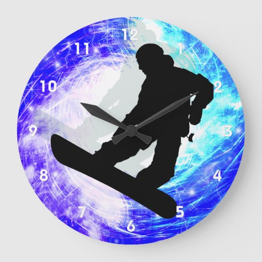 Grande Horloge Ronde Snowboarder (Recto)