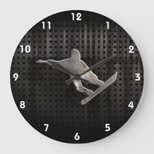 Grande Horloge Ronde Snowboarding grunge