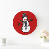 Grande Horloge Ronde Snowman (Maison)