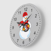 Grande Horloge Ronde Snowman mécanique (Angle)