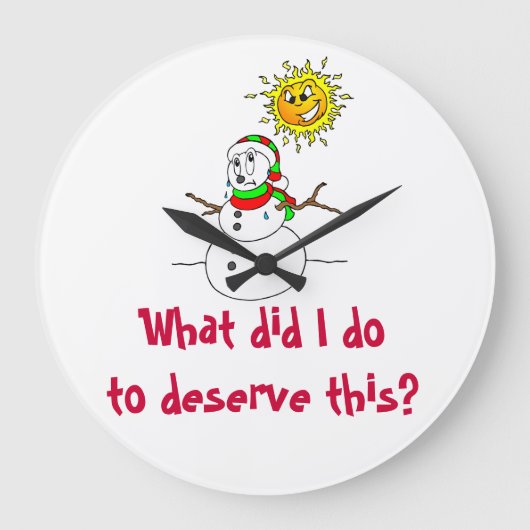 Grande Horloge Ronde Snowman Melting (Recto)