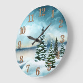 Grande Horloge Ronde Snowy pine (Angle)