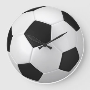 Grande Horloge Ronde Soccer Ball Wall