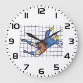 Grande Horloge Ronde Soccer Goalkeeper Diving Save (Recto)