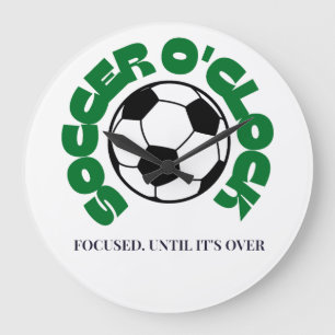 Grande Horloge Ronde Soccer O'Clock – Concentré jusqu'à la fin Footba