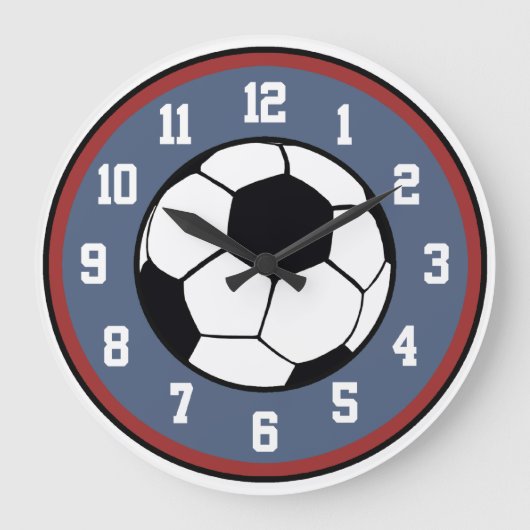 Grande Horloge Ronde Soccer Red White and Blue (Recto)