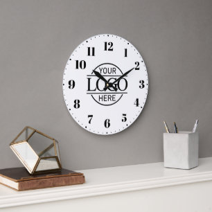 Grande Horloge Ronde Société Élégante Marque Entreprise Logo Promotionn