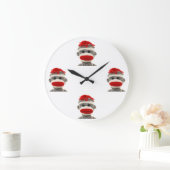 Grande Horloge Ronde Sock Monkey (Maison)